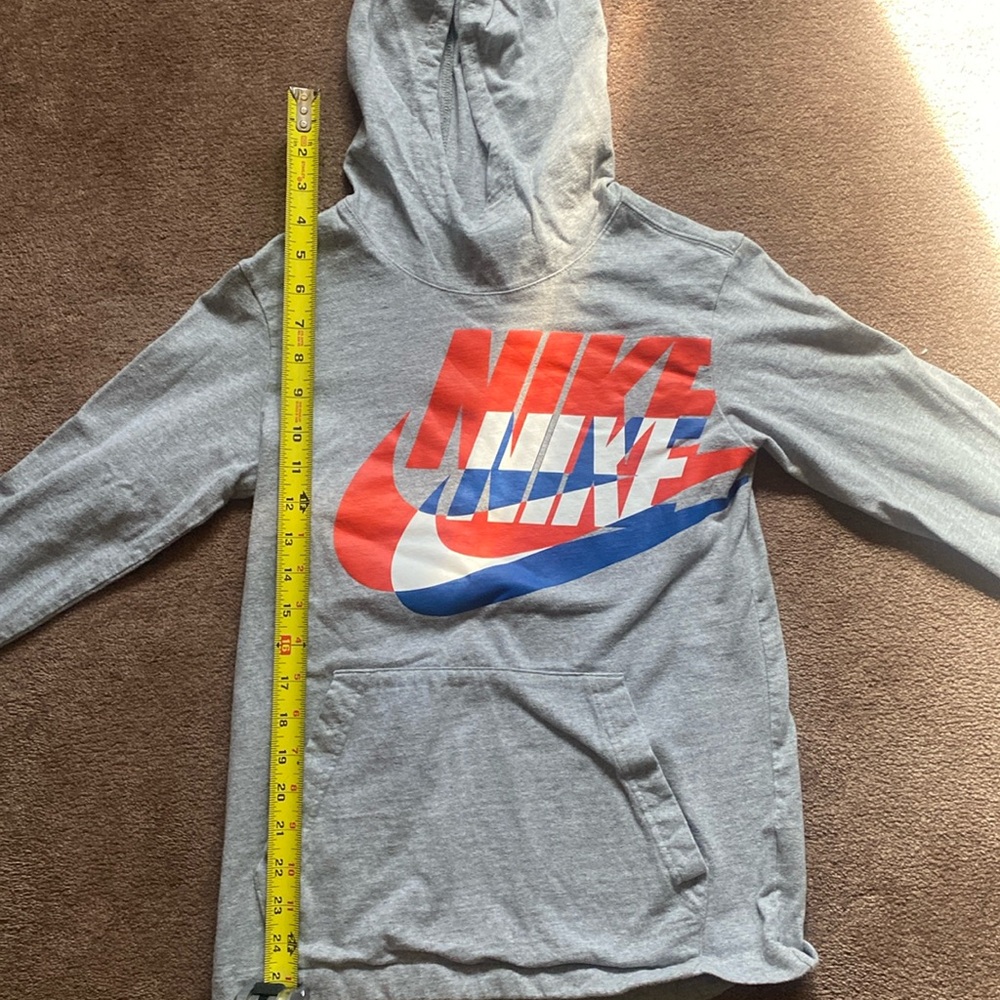 Gray Nike Long Sleeved T-Shirt with Hoodie